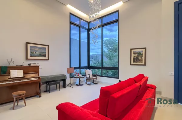 Casa Térrea em Arquitetura Neoclássica com 3 Suítes e Piscina Privatiava no Condomínio Florais Itália, Jardim Itália, Cuiabá - Foto 5