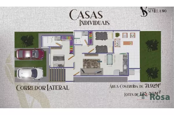CASA EM CONDOMÍNIO FECHADO PEDRA 90