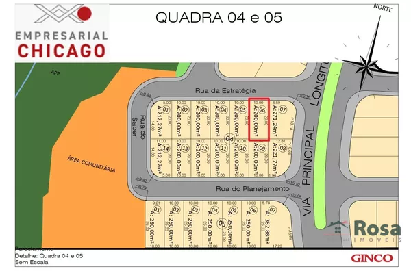 Terreno Comercial de 200 m2 no Ginco Empresarial Chicago