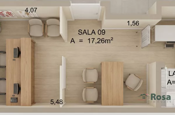 Sala de 18,9m² com Layout para Exame e Consulta no Santa Marta – Espaço Living - Foto 1