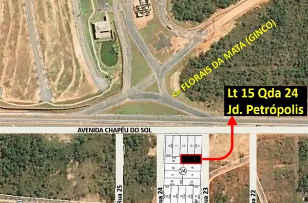 Terreno residencial Bairro Petropolis VG,  em frente ao Florais da Mata, Várzea Grande