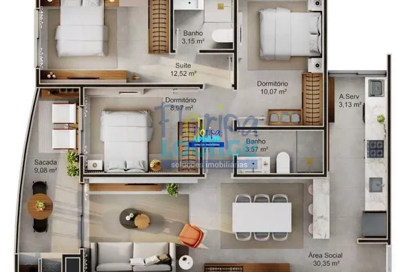 APARTAMENTO COM 2 DORMS COM 1 VAGA DE GARAGEM