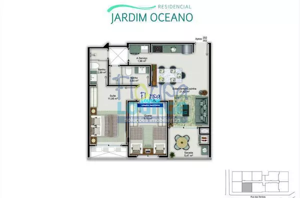 JARDIM OCEANO EM CANASVIEIRAS 1 a 3 DORMITÓRIOS