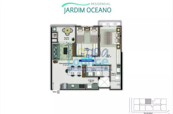 JARDIM OCEANO EM CANASVIEIRAS 1 a 3 DORMITÓRIOS