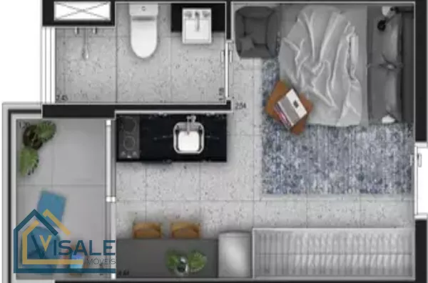 Apartamento mobiliado para aluguel, 1 quarto(s),  Indianópolis, São Paulo - Foto 6