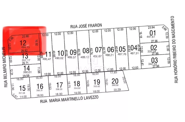 Tereno de esquina no bairro Fraron-ideal para construir barracão 