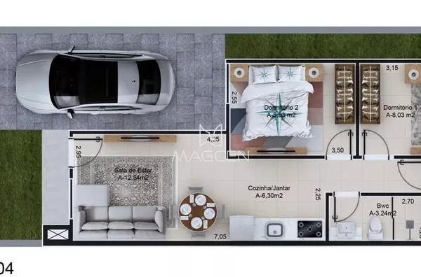 Casa de dois quartos com fácil acesso ao Viza Atacadista 