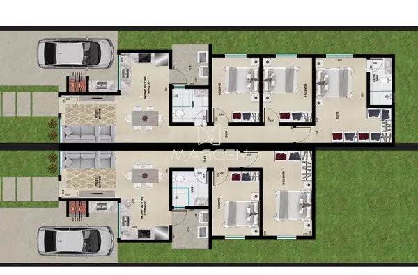 Casa com churrasqueira perto do Atacado Viza 