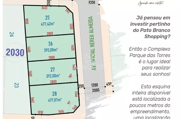 Terreno na frente do Shopping para construir edifício 