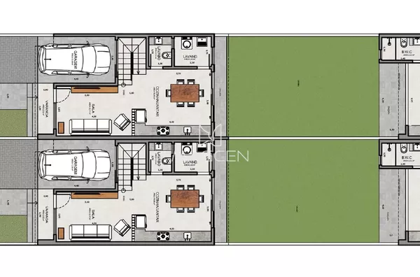 planta pavimento inferior e edícula 