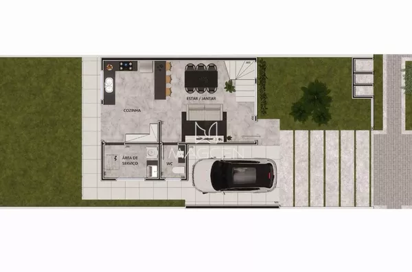 Sobrado na entrada no bairro Fraron 