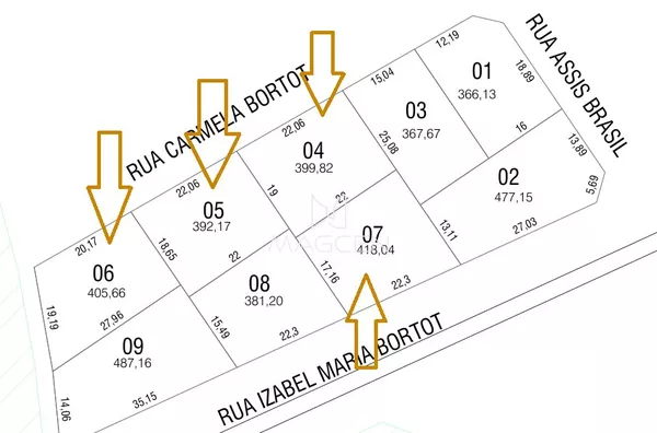LOTEAMEAMENTO VÔ NINO Q 1768 Lotes 4, 5  e 6