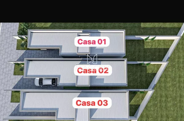 Casas para venda com dois quartos e sobra de lote 