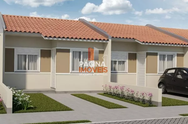 Página 1 Imóveis anuncia opção de casas em condomínio fechado de 1 e 2  dormitórios no "Condomínio Residencial Recanto do Girassol", bairro Meu Rincão em Cachoeirinha/RS. - Foto 1