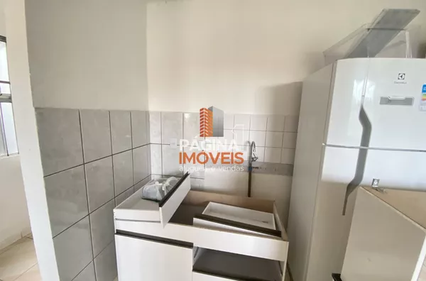 Página 1 Imóveis anuncia para aluguel, apartamento de 2 dormitórios, sendo 1 vaga de garagem no "Condomínio Porangaba B", bairro Estância Velha, Canoas–RS.