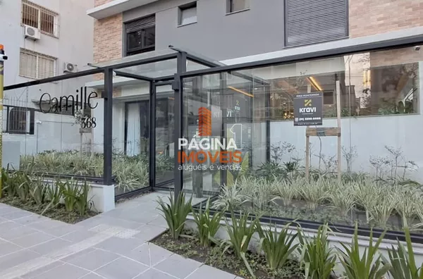 Página 1 Imóveis anuncia apartamento novo de 02 dormitórios com 1 suíte no condomínio "Camille", no Bairro Petrópolis em Porto Alegre/RS.