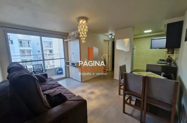Página 1 Imóveis anuncia apartamento 02 dormitórios semimobiliado para aluguel, no "Residencial Puerto Madero", em Canoas/RS.