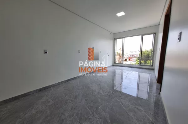 Página 1 Imóveis anuncia apartamento novo com janela panorâmica de 02 dormitórios para locação na Estância Velha, Canoas/RS.