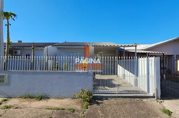 Página 1 Imóveis anuncia excelente casa térrea de 02 dormitórios reformada para aluguel, no bairro Fátima, em Canoas/RS.