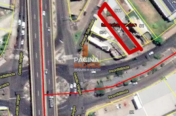 Página 1 Imóveis anuncia Terreno à Venda com duas frentes sendo uma para Av Inconfidência no bairro Marechal Rondon, Canoas