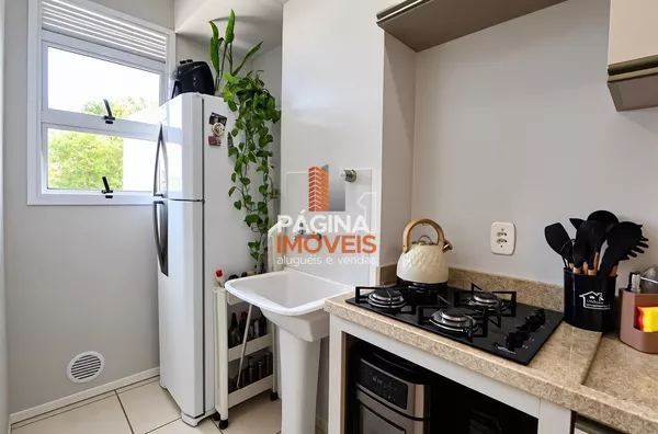 Página 1 Imóveis anuncia apartamento mobiliado de 02 dormitórios, no condomínio “Villagio das Flores”, no bairro Olaria em Canoas/RS - Foto 9