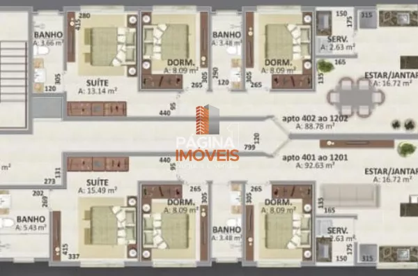 Página 1 Imóveis anuncia excelente opção de apartamento com 3 dormitórios no "Condomínio Residencial Germany", Centro de Canoas/RS. - Foto 5