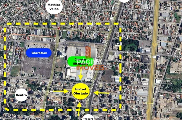 Página 1 Imóveis anuncia ótima opção de Terreno à Venda no Centro em frente ao Shopping Canoas, em Canoas