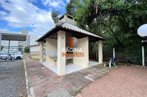 Página 1 Imóveis anuncia para venda "apartamento de 2 dormitórios" semi mobiliado no "Condomínio Residencial Punta Arenas", bairro Estancia Velha, em Canoas–RS.