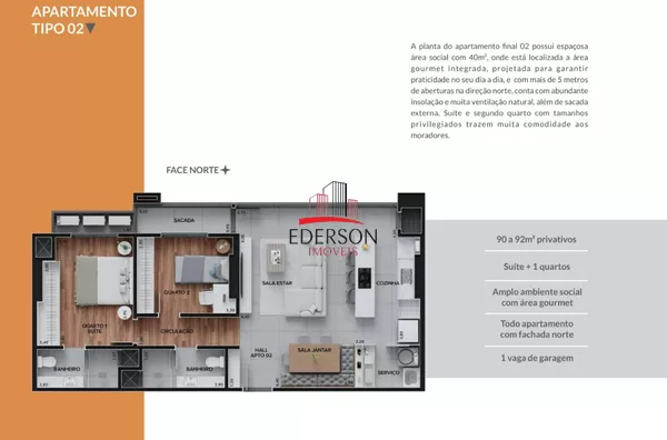 APARTAMENTOS COM 02 OU 03 QUARTOS