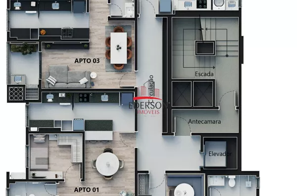 Apartamentos à venda no Centro de Pato Branco - Edifício Opala