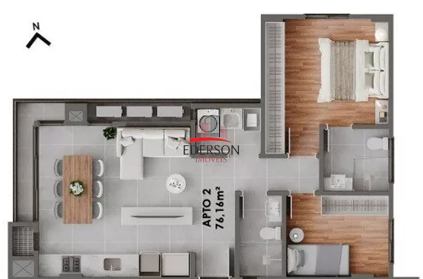 LANÇAMENTO: APTOS COM 01 SUÍTE + 01 QUARTO