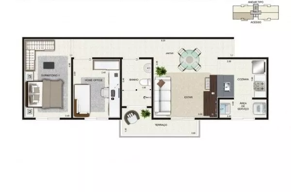 Apartamento com 2 dormitórios à venda, 54 m² por R$ 320.000,00 - Vila Nova Medeiros - Jundiaí/SP