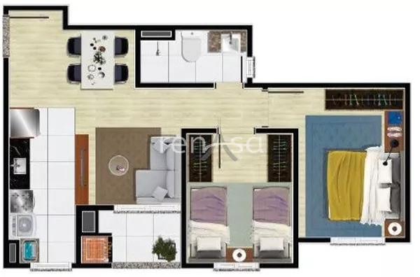 Apartamento para venda, 2 quarto(s),  Morada Dos Alpes, Caxias Do Sul