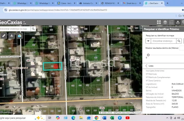 Terreno para venda,  Vinhedos, Caxias Do Sul