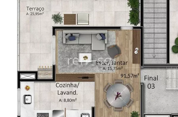 Apartamento para venda, 2 quarto(s),  Santa Catarina, Caxias Do Sul