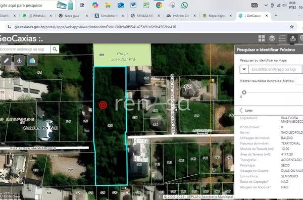 Terreno para venda,  Panazzolo, Caxias Do Sul