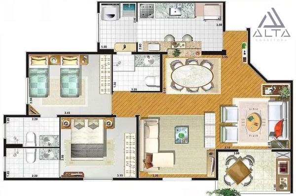 Apartamento para venda, 2 quarto(s),  Vila Andrade, São Paulo - Foto 3