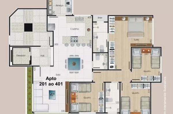 Apartamento com área privativa de Alto Padrão - 4 Quartos | 1 por Andar | 4 Vagas no Jaraguá - Foto 4