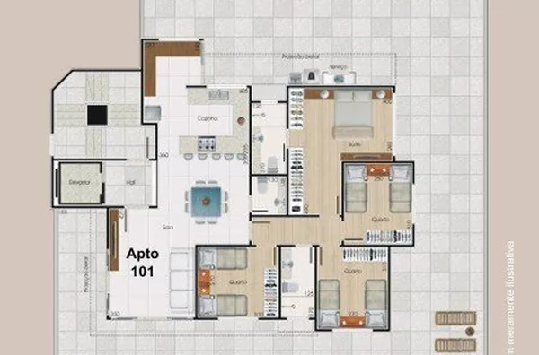 Apartamento com área privativa de Alto Padrão - 4 Quartos | 1 por Andar | 4 Vagas no Jaraguá - Foto 5