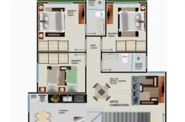 Cobertura Exclusiva 3 Quartos com 2 Vagas em Localização Privilegiada no Santa Mônica - Foto 5