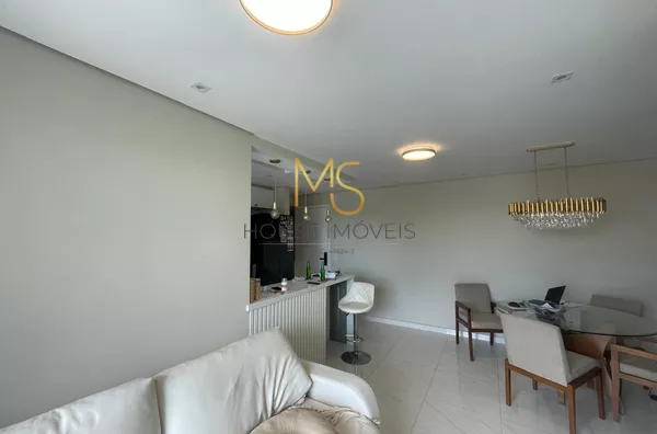 Apartamento para aluguel, com 3 dorms, sendo 1 suíte, cozinha planejada, sala no conceito aberto integrada a varanda gourmet toda envidraçada, vista livre, Jardim Belizário, Cotia - Foto 7
