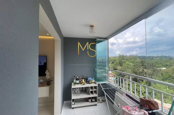 Apartamento para aluguel, com 3 dorms, sendo 1 suíte, cozinha planejada, sala no conceito aberto integrada a varanda gourmet toda envidraçada, vista livre, Jardim Belizário, Cotia - Foto 1