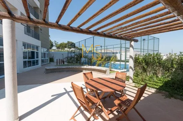 Pergolado da Churrasqueira com vista para a quadra