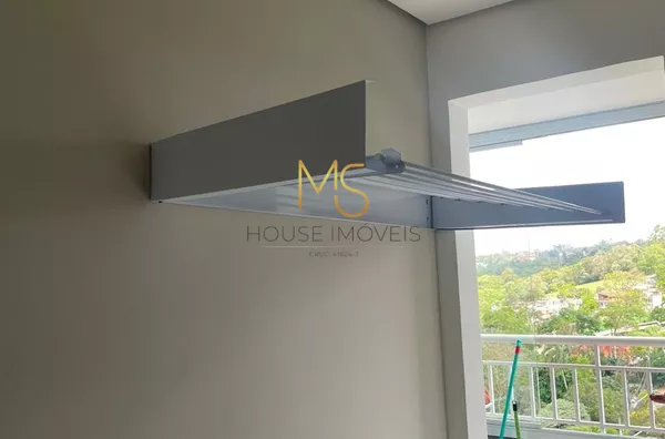 Apartamento para aluguel, com 3 dorms, sendo 1 suíte, cozinha planejada, sala no conceito aberto integrada a varanda gourmet toda envidraçada, vista livre, Jardim Belizário, Cotia - Foto 5