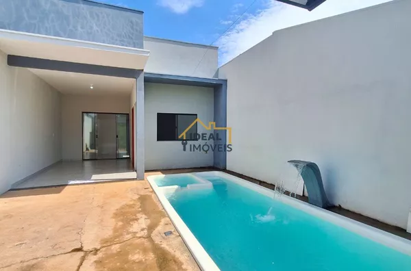 Casa Residencial Atenas Birigui R$260 mil 73m² Terreno 125m² 2 Quartos Piscina Hidromassagem Garagem Coberta