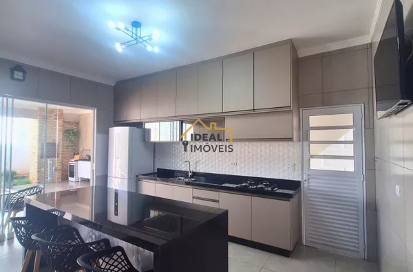 Casa Moderna à venda,  3 Quartos, sendo 1 suíte, Cozinha Integrada com a área Gourmet - Jandaia III - Birigui - Foto 6