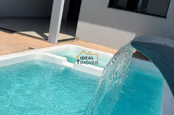 Casa Residencial Atenas Birigui R$260 mil 73m² Terreno 125m² 2 Quartos Piscina Hidromassagem Garagem Coberta