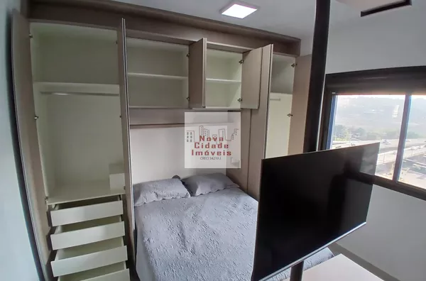 Vila Olímpia! Aptº 1 dorm (24 m²) semi-mobiliado com ar condicionado, banheiro e sem vaga para locação