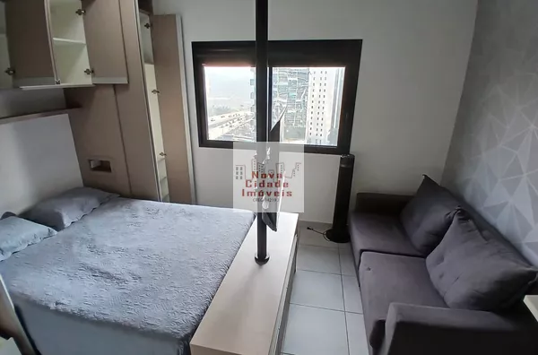 Vila Olímpia! Aptº 1 dorm (24 m²) semi-mobiliado com ar condicionado, banheiro e sem vaga para locação
