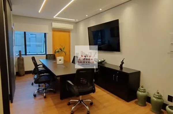 Vila Olímpia! Sala mobiliada com 37 m² 2 banheiros com 1 vaga